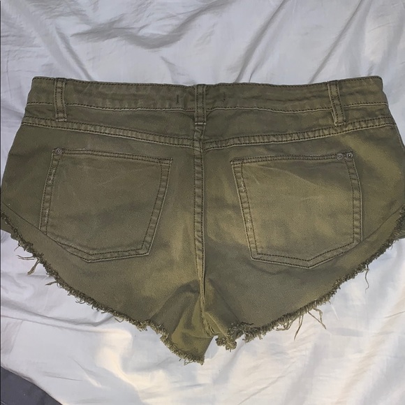 Free People olive green jean short size 29 - Picture 2 of 4